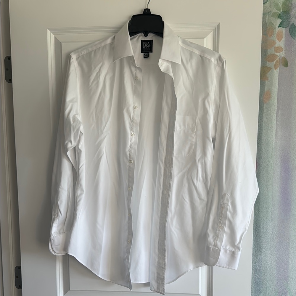 Jos. A. Bank White Dress Shirt Classic Long-Sleeve